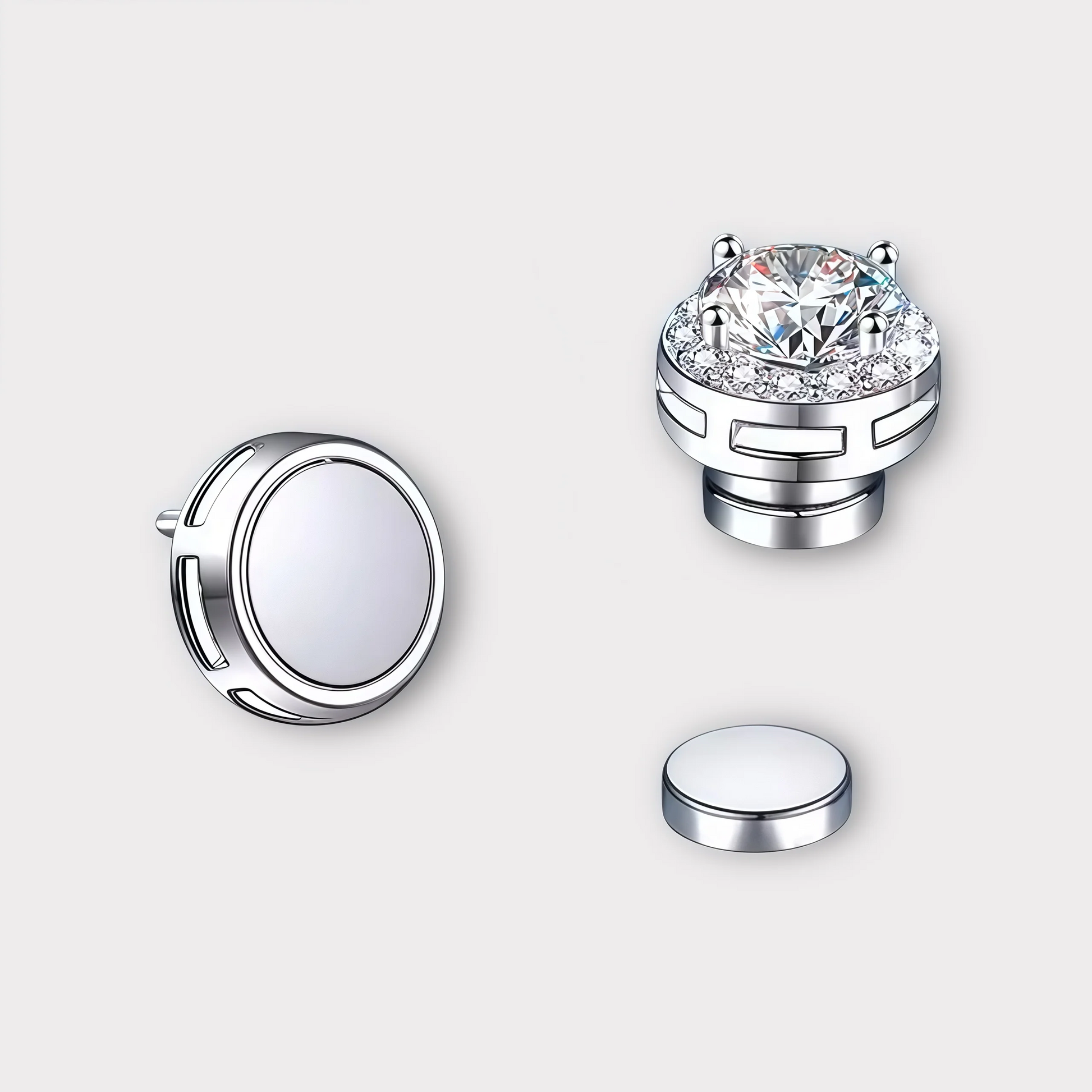 Moissanite Magnetic Halo Earrings 1CT VVS LABS